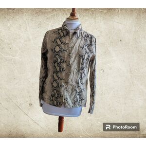 Bill Blass Jeans Stretch animal print top    SZ M